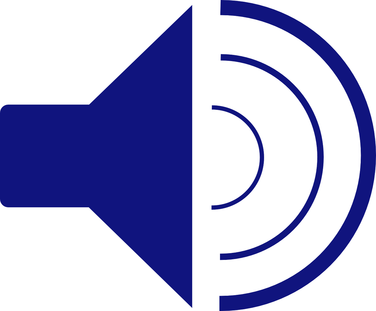 Blue speaker icon