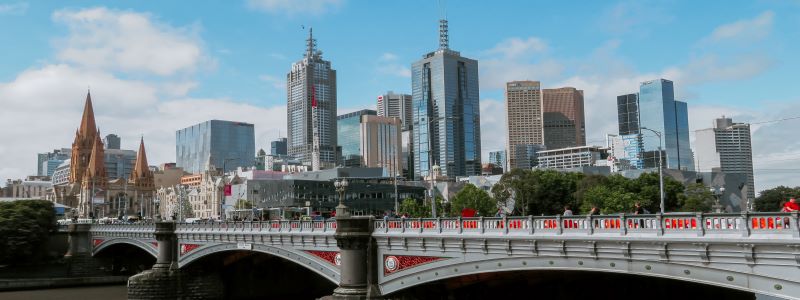 Melbourne bridge and skyline