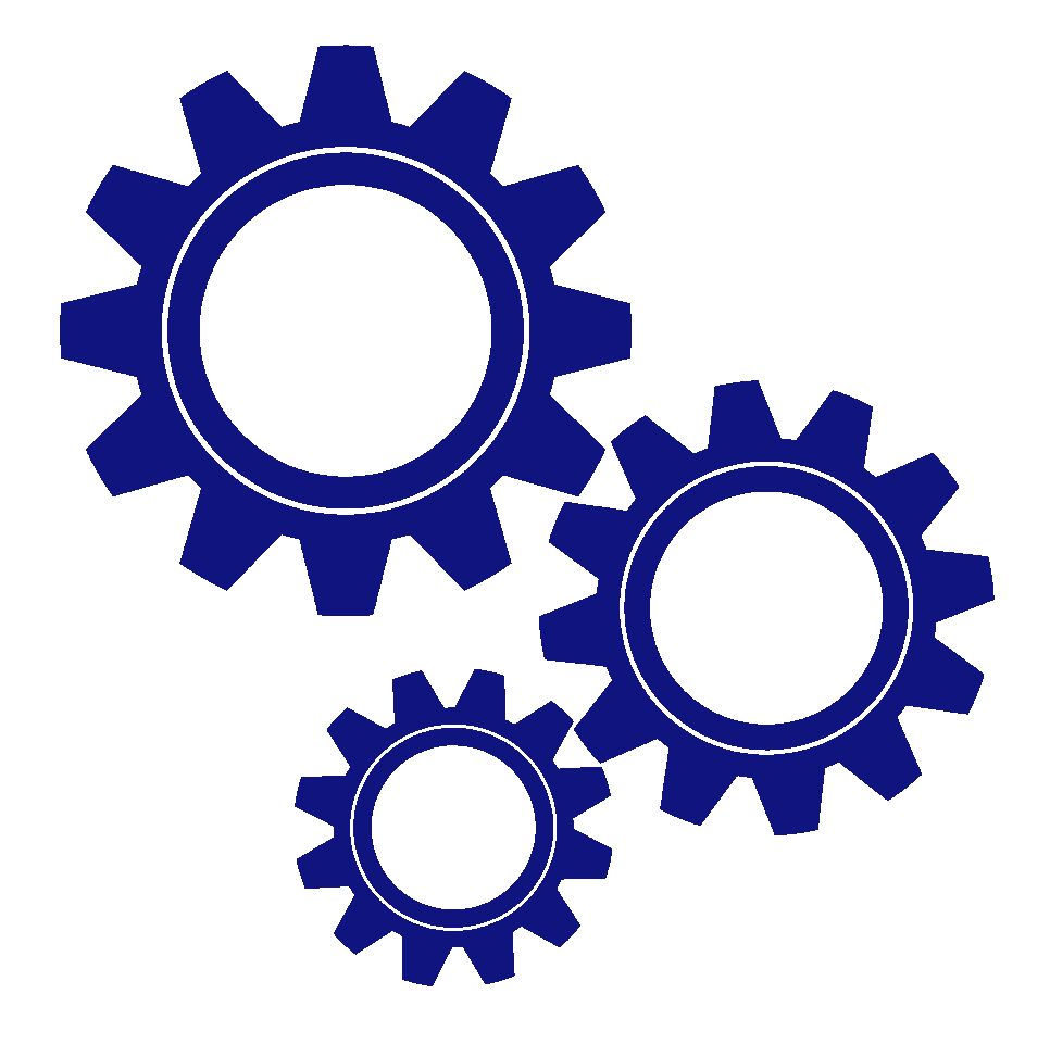 Blue gears icon