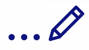 Blue writing icon