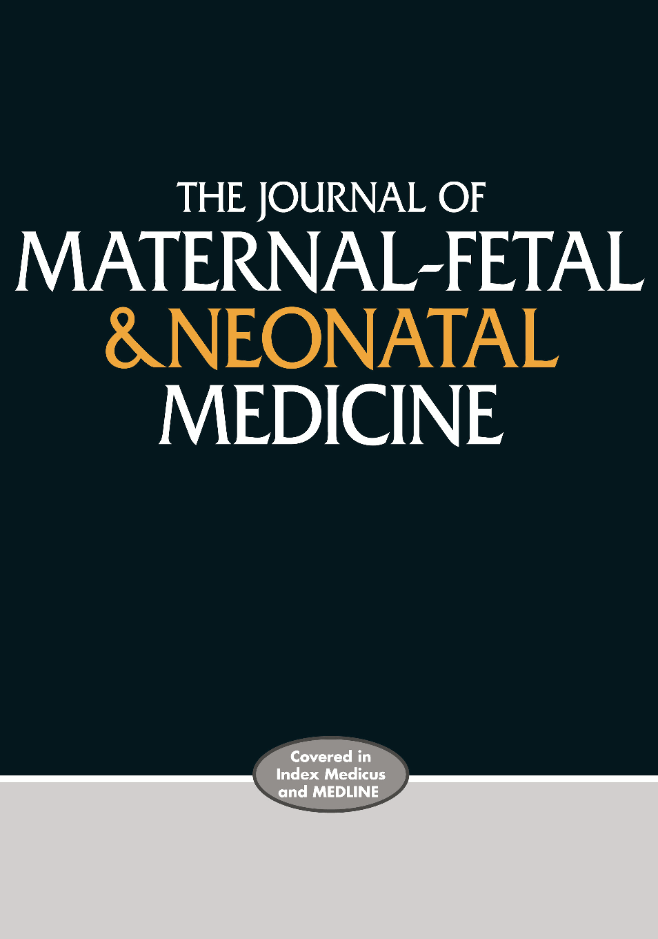 Journal of Maternal-Fetal & Neonatal Medicine cover