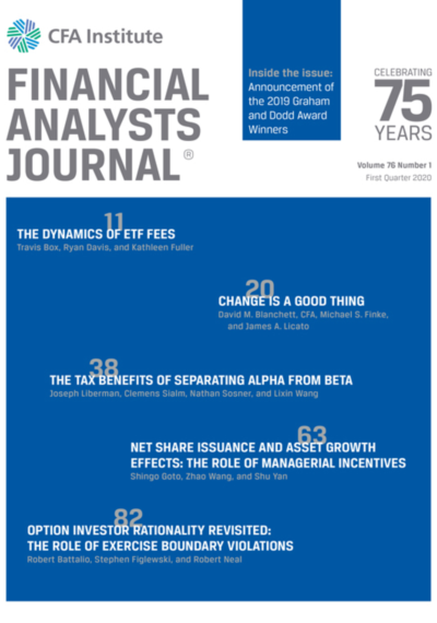 Financial Analysts Journal cover
