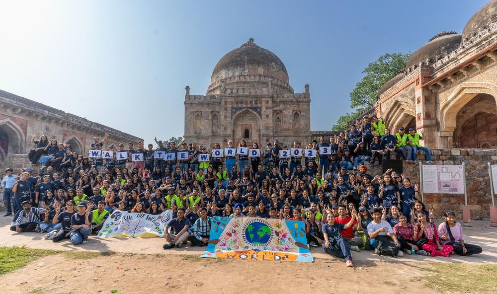 Taylor & Francis India colleagues participating in Walk the World.
