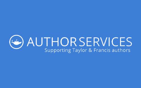 The words "author services supporting Taylor & Francis authors", on a blue background.