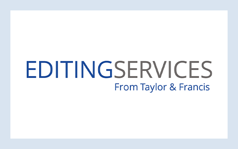 The words "Editing Services From Taylor & Francis" on a white background.